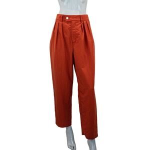 NIKKI CHASIN Women's Pleated Tourser Pants in dark orange Size 0